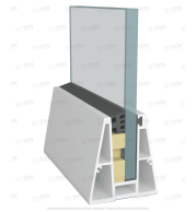 SD 09 Continuous Profile System Aluminum Glass Railing Base Profile for Balcony and Staircase, Indoor and Outdoor Top Mount Design, Durable Finish, Easy Installation for Modern Projects 
